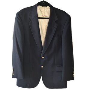 Wimbledon Blazer Sport Coat By Racquet Club Black Suit Coat Men’s M/L see Descr